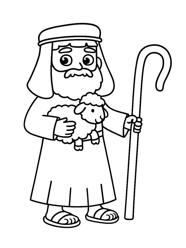 Berger J&eacute;sus Coloriage