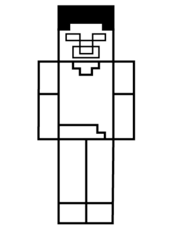 Herobrine Minecraft Coloriage Herobrine Minecraft Coloriage