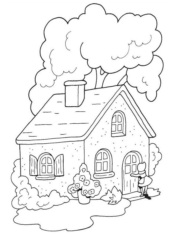 La maison de la grand-mère (Le petit chaperon rouge) Coloriage La maison de la grand-mère (Le petit chaperon rouge) Coloriage