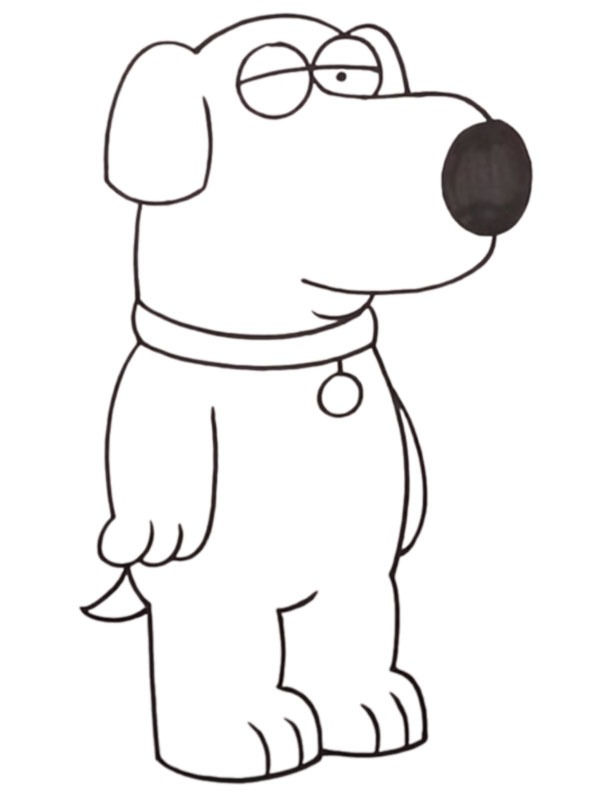 Chien Brian Griffin (Family Guy) Coloriage Chien Brian Griffin (Family Guy) Coloriage