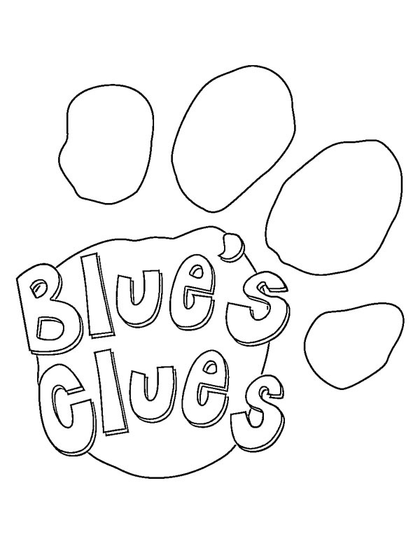 Patte du chien Bleu Coloriage Patte du chien Bleu Coloriage