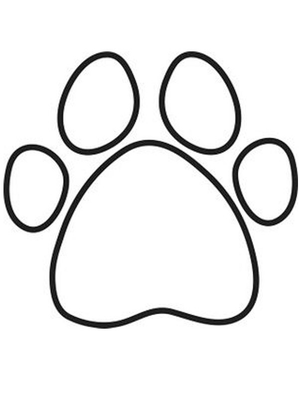 Patte de chien Coloriage Patte de chien Coloriage