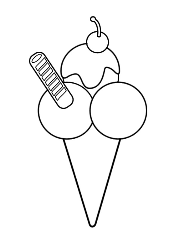 cornet de glace Coloriage cornet de glace Coloriage