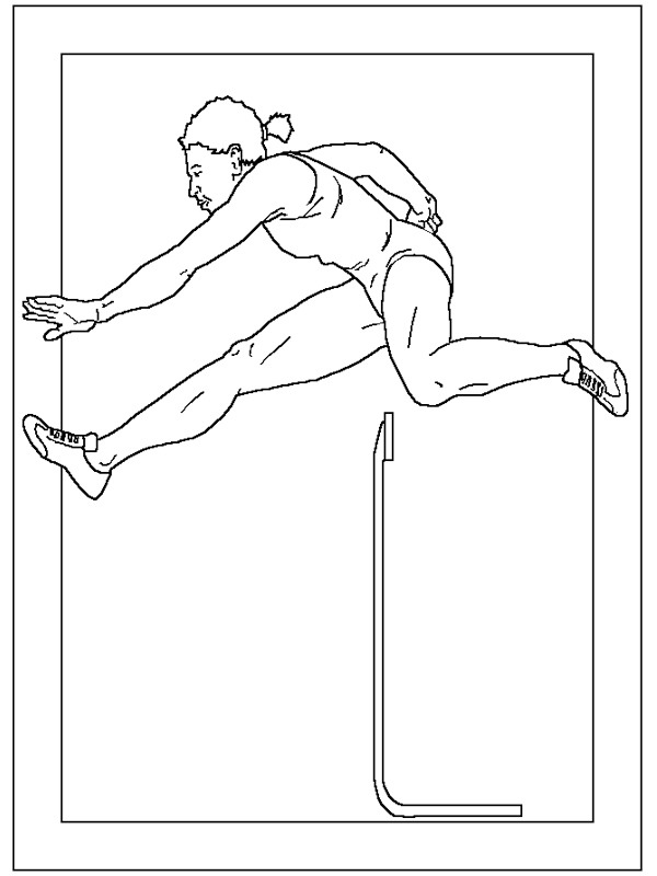 course de haies Coloriage course de haies Coloriage
