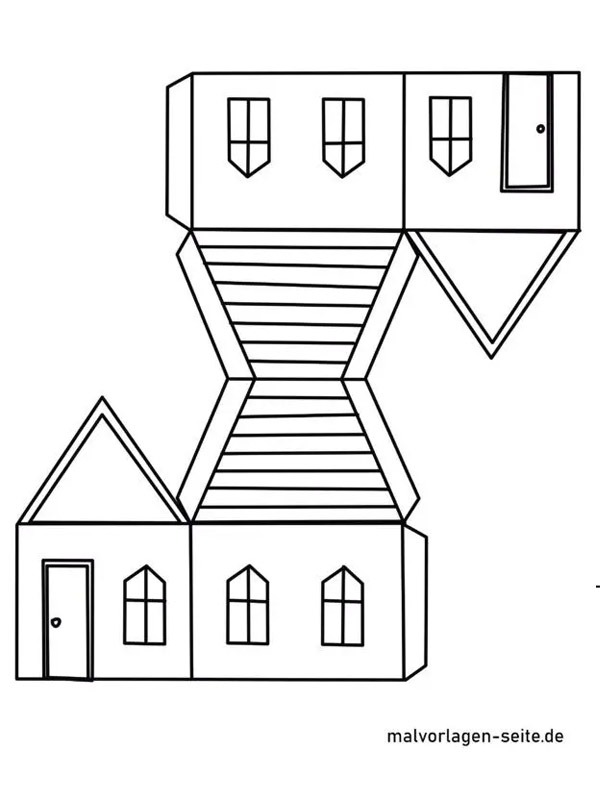maison de papier Coloriage maison de papier Coloriage