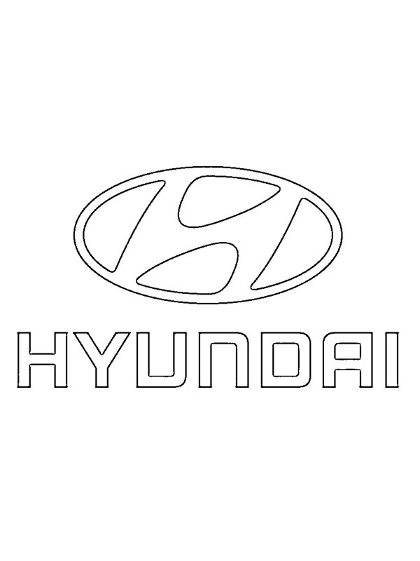 Logo Hyundai Coloriage