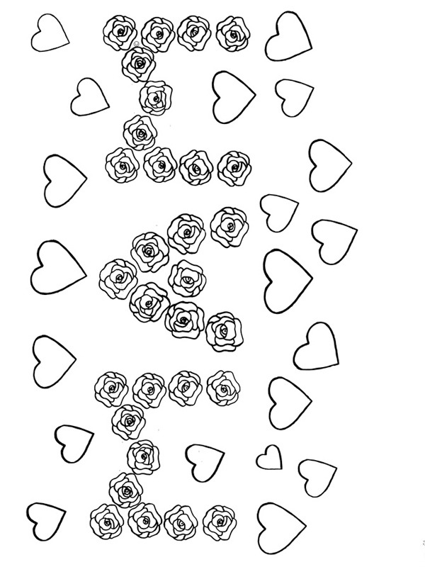 I love mam Coloriage I love mam Coloriage
