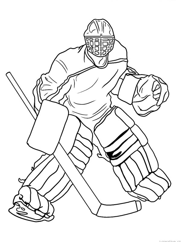 gardien hockey sur glace Coloriage