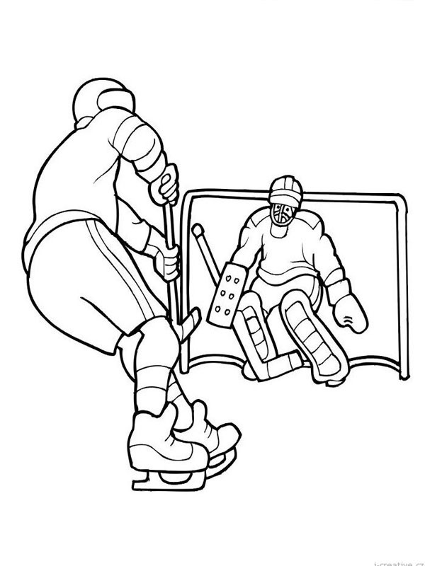 joueur hockey sur glace Coloriage