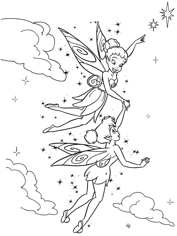 Iridessa et Fée Clochette Coloriage Iridessa et Fée Clochette Coloriage
