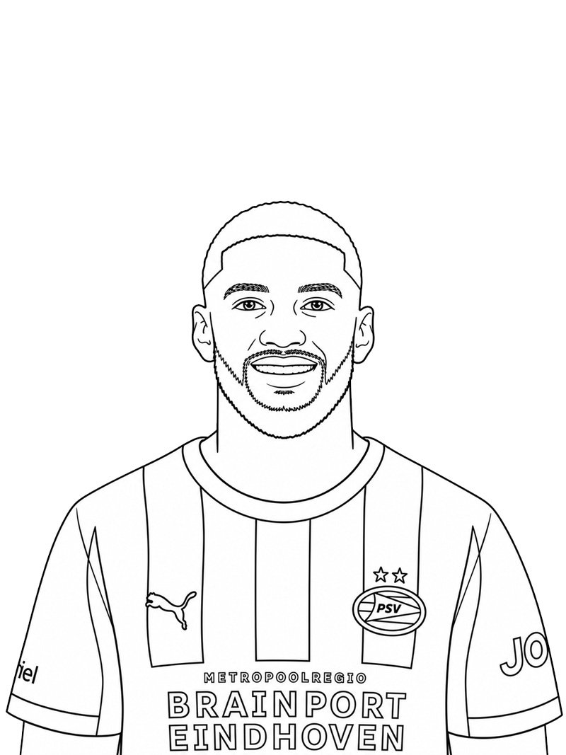 Ismael Saibari Coloriage Ismael Saibari Coloriage