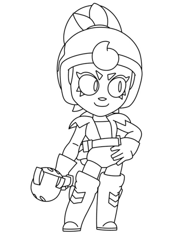 Janet Brawl Stars Coloriage Janet Brawl Stars Coloriage