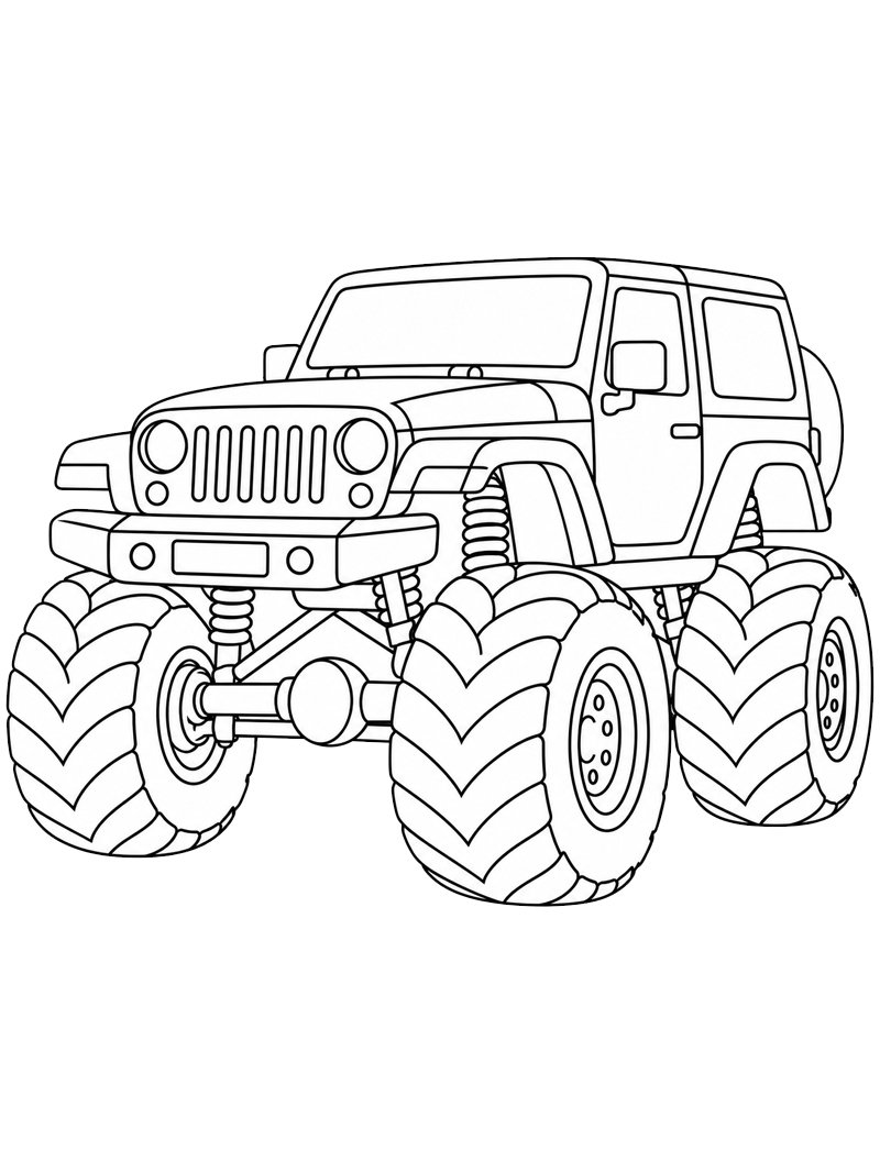Monster truck Jeep Coloriage Monster truck Jeep Coloriage