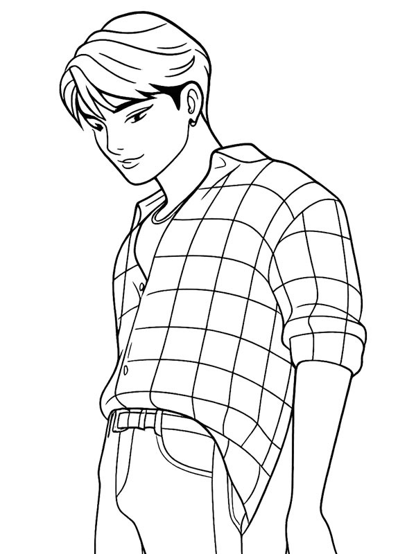 Jinu (KPop Demon Hunters) Coloriage Jinu (KPop Demon Hunters) Coloriage
