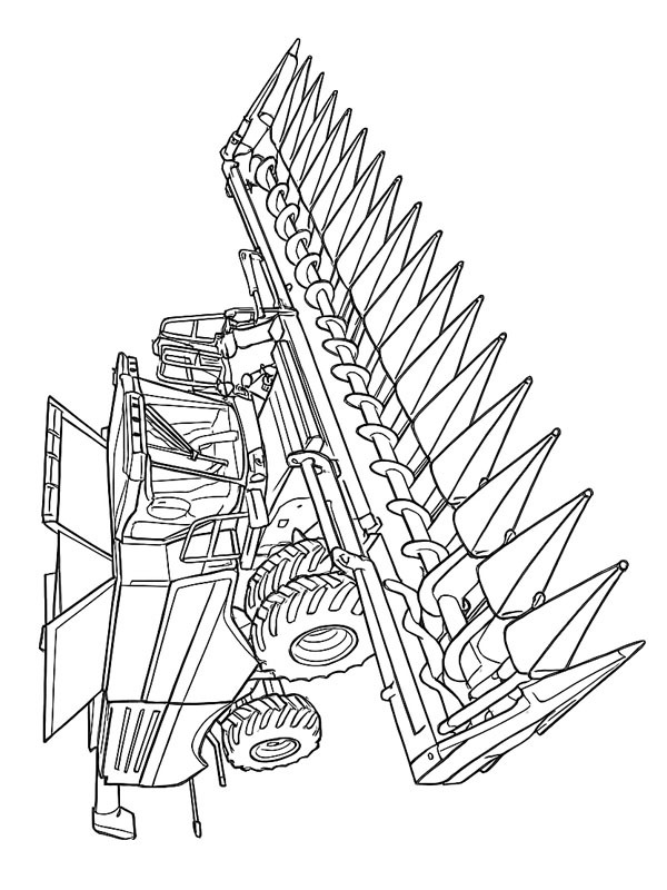 John Deere Moissonneuse-batteuse Coloriage John Deere Moissonneuse-batteuse Coloriage
