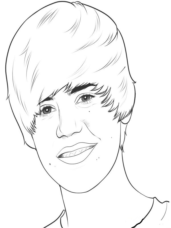 Justin Bieber Coloriage