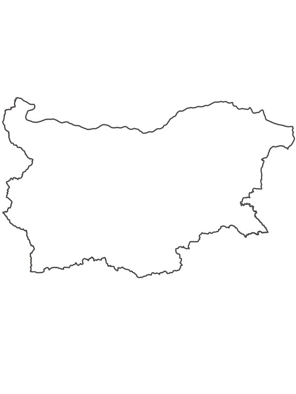 carte de la bulgarie Coloriage
