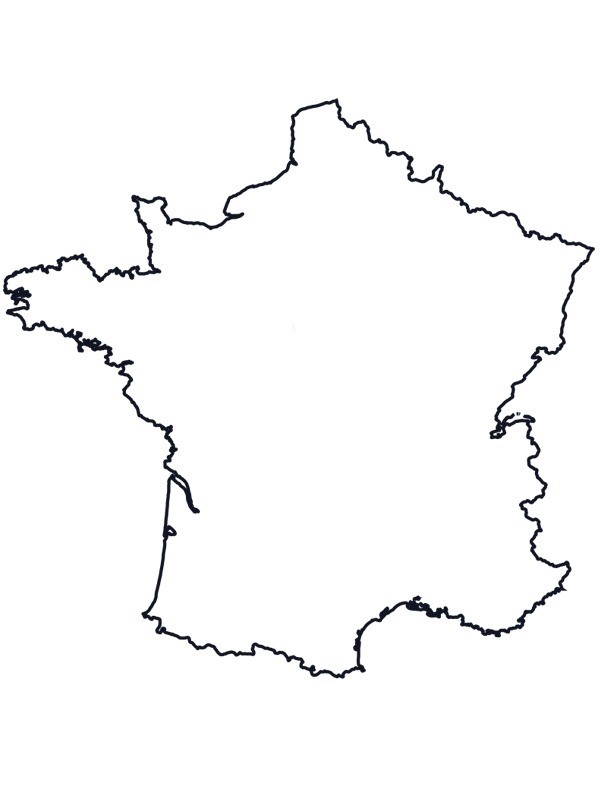 carte de la france Coloriage carte de la france Coloriage