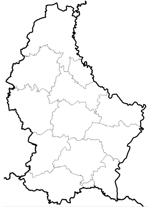 Carte du Luxembourg Coloriage