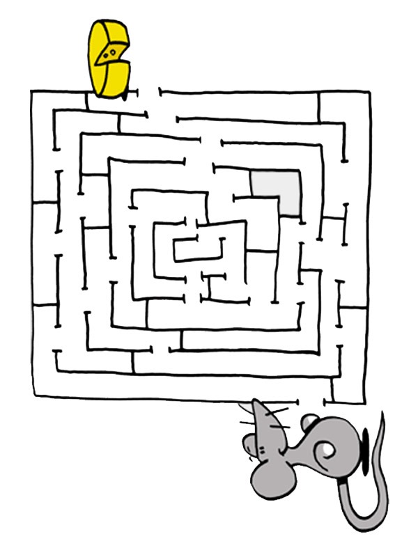 labyrinthe souris fromage Coloriage labyrinthe souris fromage Coloriage