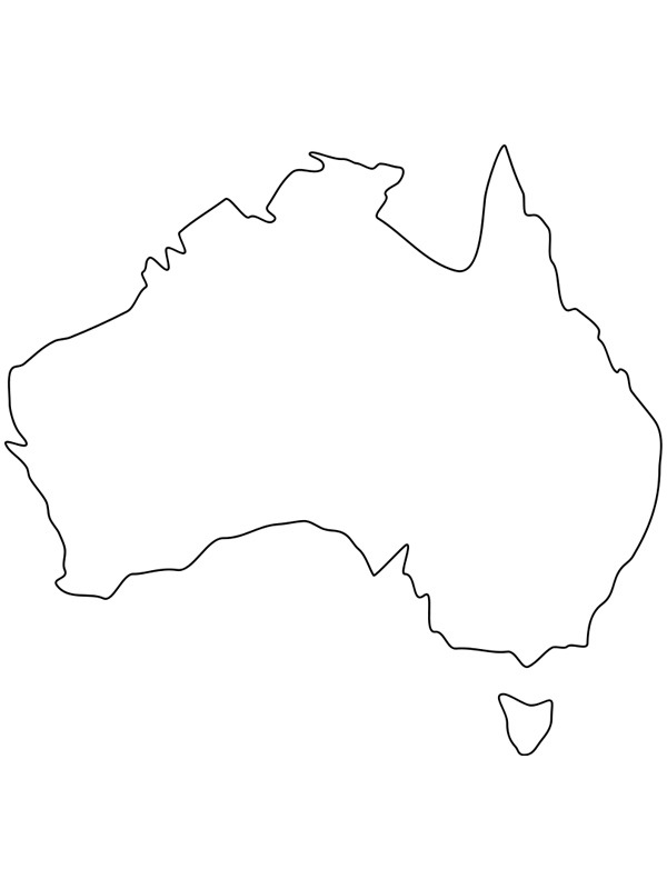 carte de l'australie Coloriage