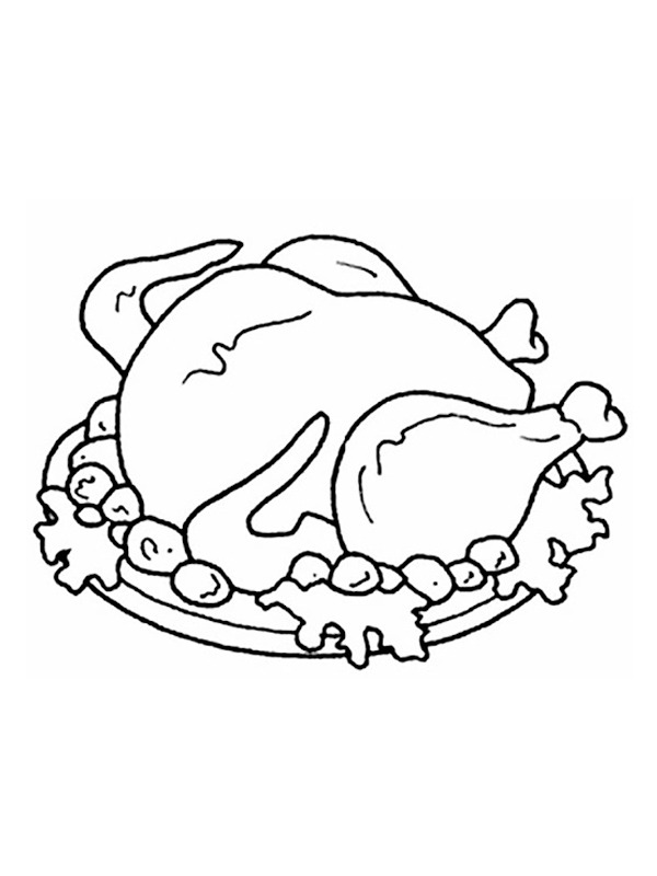 dinde dîner noël Coloriage dinde dîner noël Coloriage