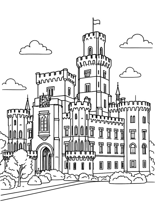 Château de Hluboká Coloriage Château de Hluboká Coloriage