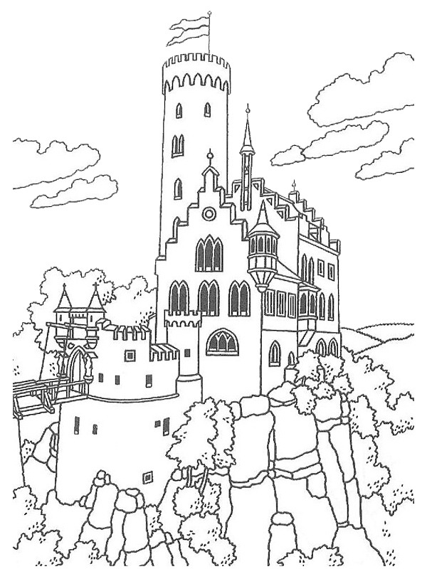 Château de Lichtenstein Coloriage