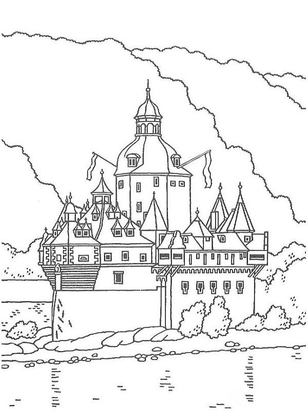 Château de Pfalzgrafenstein Coloriage