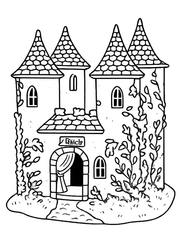 Château de la Belle au bois dormant (Efteling) Coloriage Château de la Belle au bois dormant (Efteling) Coloriage
