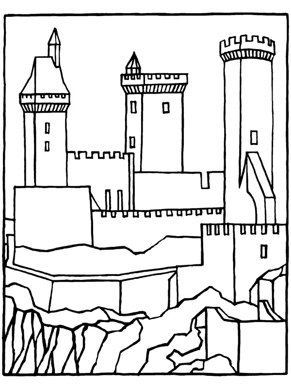 Château de Foix Coloriage