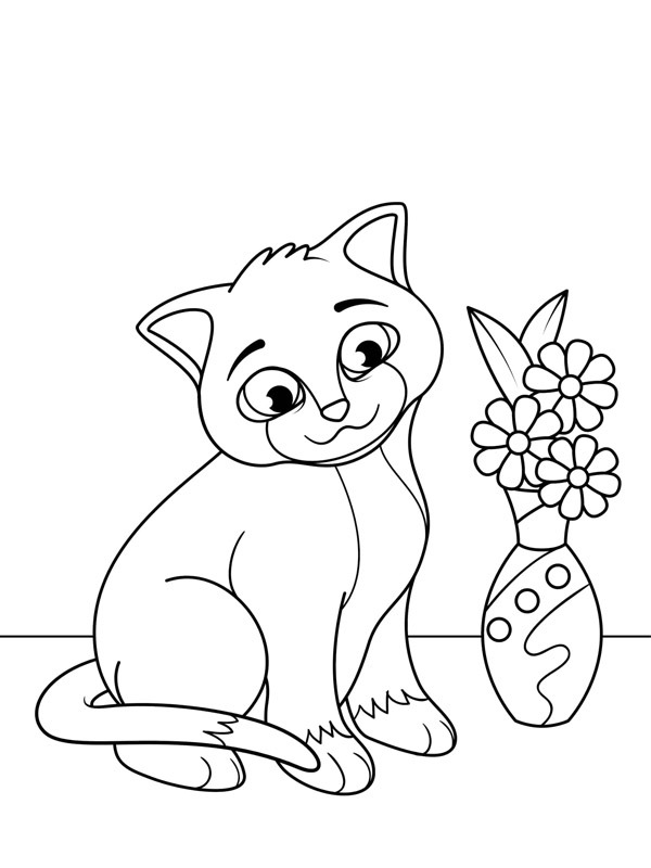 Chat Coloriage Chat Coloriage