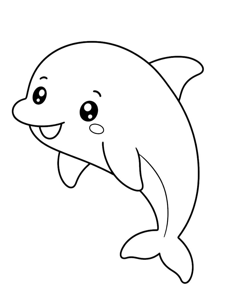 Dauphin Kawaii Coloriage Dauphin Kawaii Coloriage