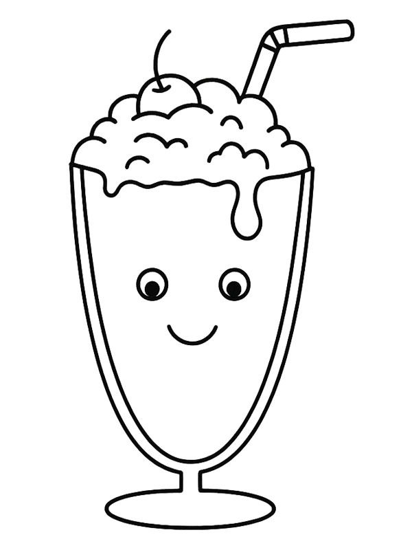 Kawaii milkshake Coloriage Kawaii milkshake Coloriage