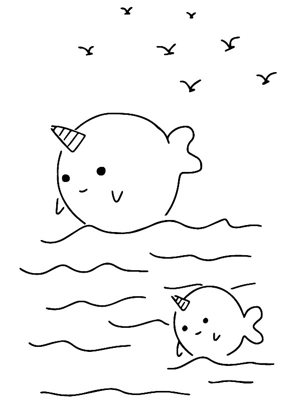 Baleine Kawaii mignonne Coloriage Baleine Kawaii mignonne Coloriage