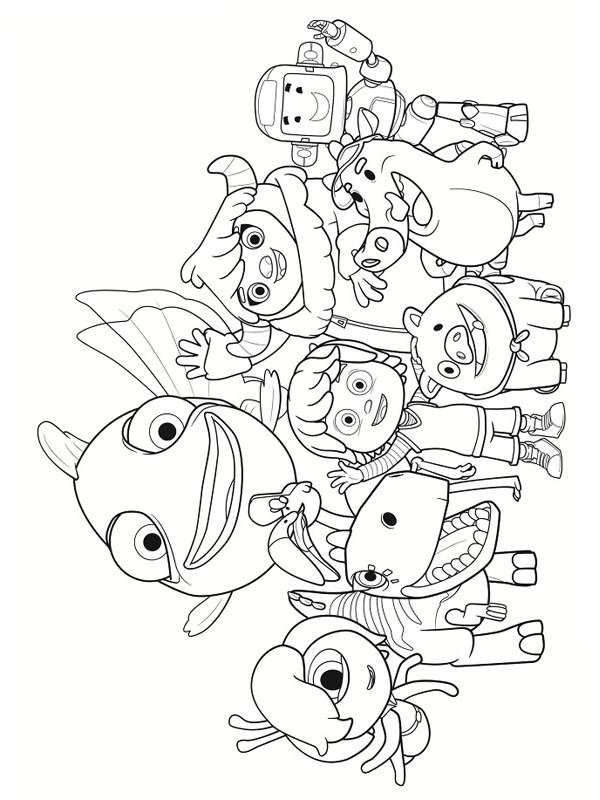 Famille Kazoops Coloriage