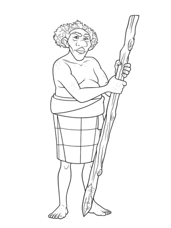 Kele (Vaiana 2) Coloriage Kele (Vaiana 2) Coloriage