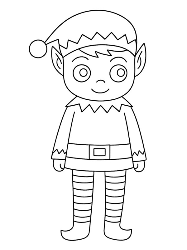 Lutin de Noël Coloriage Lutin de Noël Coloriage