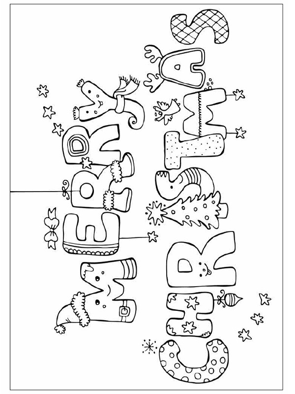 Carte de Noël Coloriage Carte de Noël Coloriage
