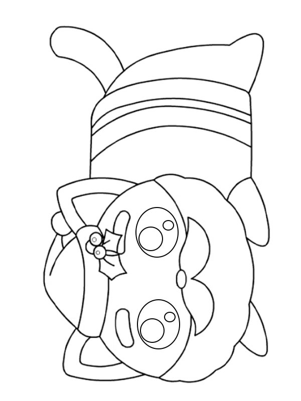 Chat de Noël Coloriage Chat de Noël Coloriage