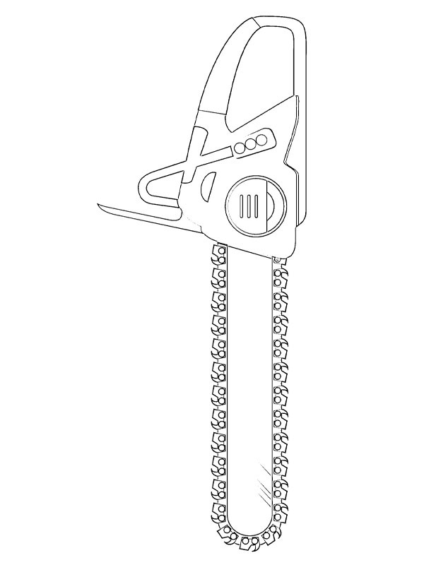 Tronçonneuse Coloriage Tronçonneuse Coloriage