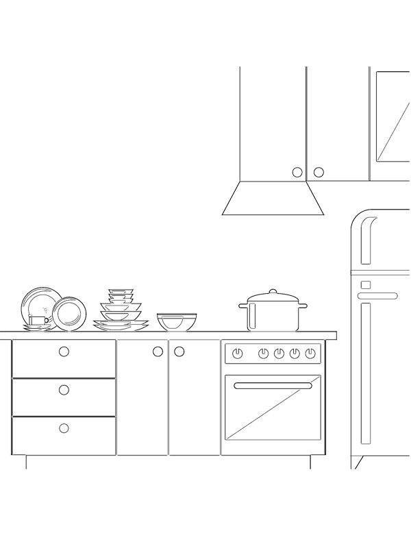 Cuisine Coloriage Cuisine Coloriage