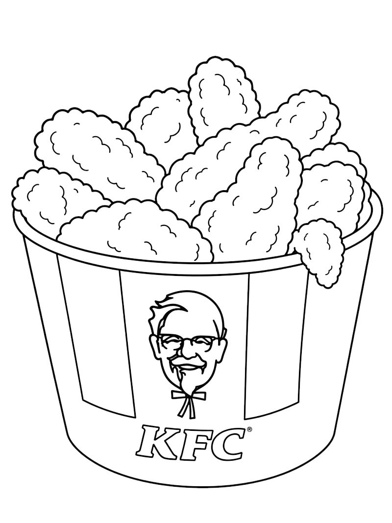KFC Hot wings Coloriage