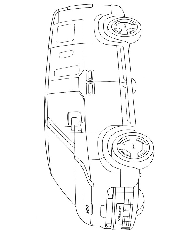 Kia PV5 Passenger Coloriage Kia PV5 Passenger Coloriage