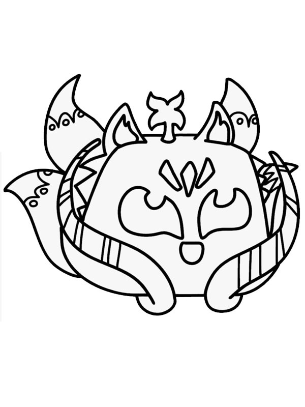 Kitsune Fruit Blox Fruits Coloriage Kitsune Fruit Blox Fruits Coloriage