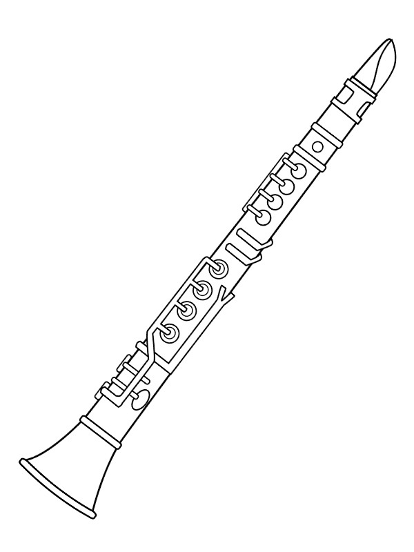 La clarinette Coloriage
