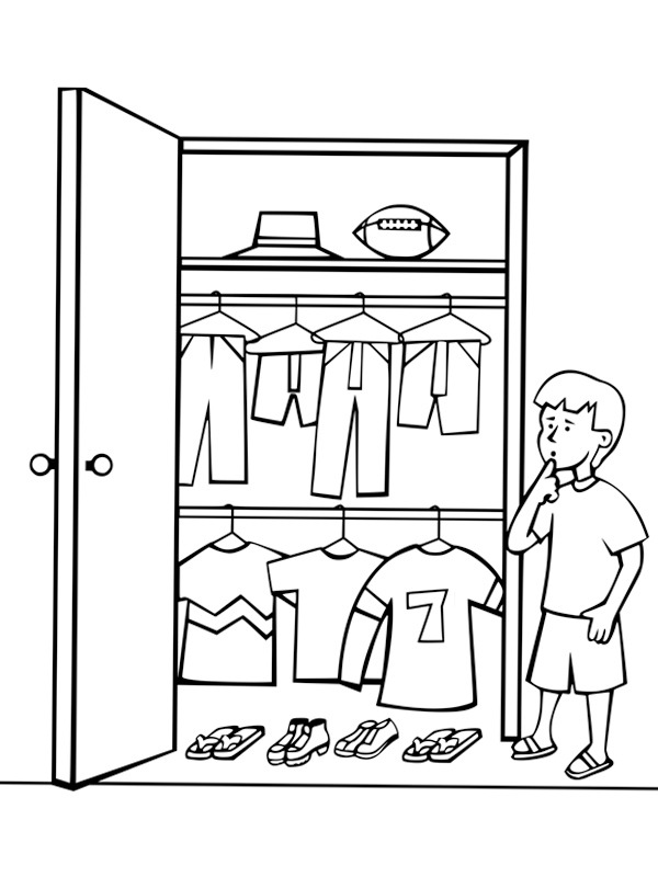 Garde-robe Coloriage Garde-robe Coloriage