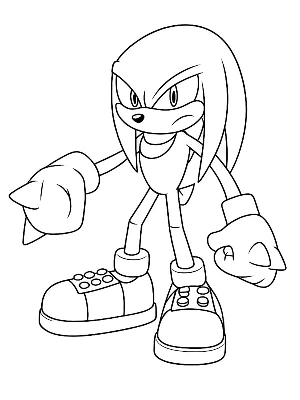 Knuckles the Echidna Coloriage Knuckles the Echidna Coloriage