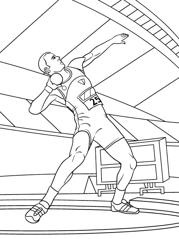 Lancer du poids Coloriage Lancer du poids Coloriage