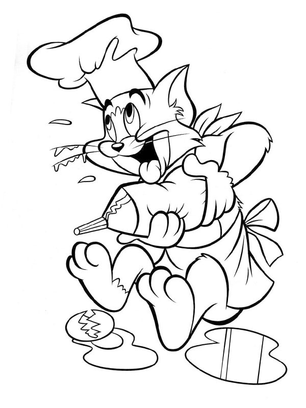 Cuisinier Tom Coloriage Cuisinier Tom Coloriage